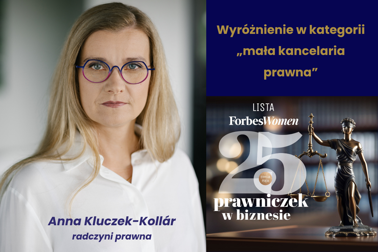Anna Kluczek Kollar wyróżnienie w rankingu Forbes mała kancelaria prawna